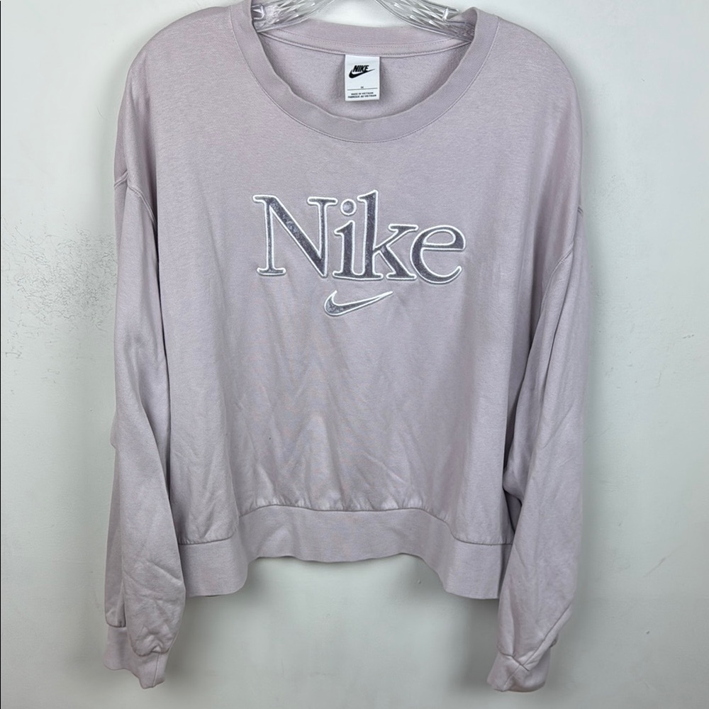 Nike Purple Crop Sweatshirt Relaxed Fit